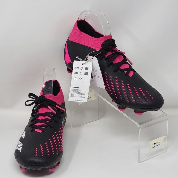 Adidas Predator Accuracy.2 FG Soccer Cleats Black Pink GW4586 Mens Size 6 New - Picture 3 of 11
